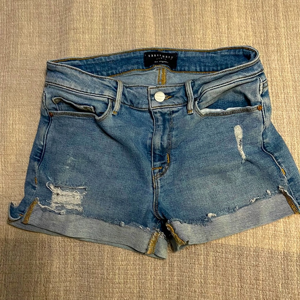 Light denim shorts by Sanctuary. Size 26.